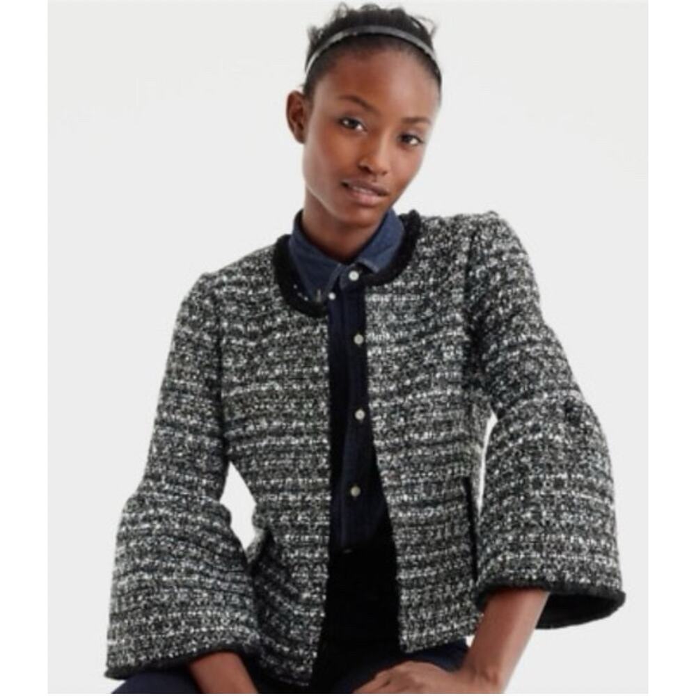J Crew Lady Jacket in Sequin Tweed Blazer H2293 Size 12 NWT